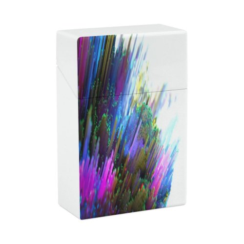 yanfind Cigarette Case Space Bizarre Glowing Growth Aided Fiber Futuristic Data Engineering Optic Physics Creativity Hard Plastic Crushproof Cigarette Case