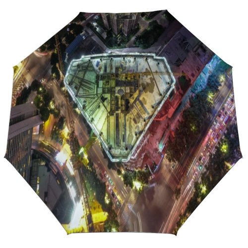 yanfind Umbrella Manual Sky Panoramic Famous Financial Downtown Street Exterior Travel Sunset Town Outdoors China Windproof waterproof anti-ultraviolet protection golf umbrella
