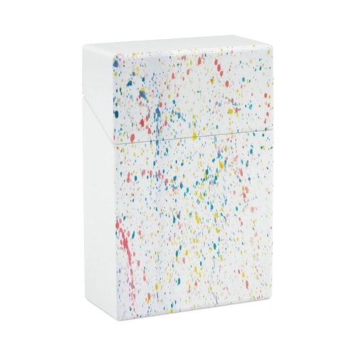 yanfind Cigarette Case Splattered Watercolor Paints Craft Art Decoration Abstract Design Hard Plastic Crushproof Cigarette Case