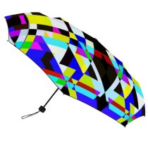 yanfind Umbrella Manual Generated Rectangle Vibrant Digitally Abstract Symmetry UK Design Curve Striped Windproof waterproof anti-ultraviolet protection golf umbrella