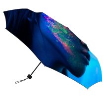 yanfind Umbrella Manual Headshot Ethnicities Away Asian Face Natural Night Lifestyles Glittering Carefree Light Young Windproof waterproof anti-ultraviolet protection golf umbrella