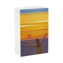 yanfind Cigarette Case Cheerful Beach Outstretched Getting Happiness Outdoors Freedom Wellbeing Seascape Enjoyment Sea Joy Hard Plastic Crushproof Cigarette Case