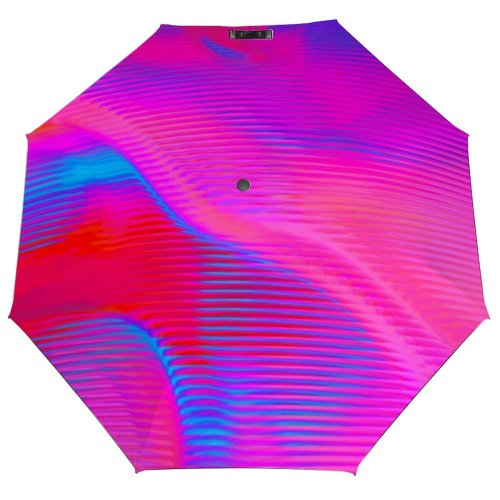 yanfind Umbrella Manual Space Saturated Glowing Futuristic Smooth Screen Mixing Neon Hologram Blurred Creativity Lighting Windproof waterproof anti-ultraviolet protection golf umbrella