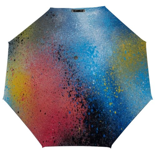 yanfind Umbrella Manual Splattered Street Feature Art Abstract Grunge Building Messy Wall Design Ideas Windproof waterproof anti-ultraviolet protection golf umbrella