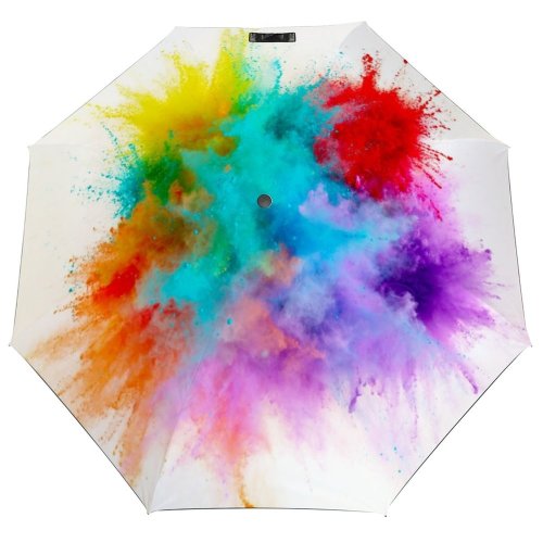 yanfind Umbrella Manual Turquoise Powder Nebraska Art Abundance Abstract Vitality Hot Motion Purple USA Windproof waterproof anti-ultraviolet protection golf umbrella
