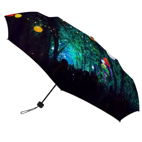yanfind Umbrella Manual Zagreb Illuminated Social Headlights Caught Outdoors Chandelier Silhouette Nightlife Party Lighting Dark Windproof waterproof anti-ultraviolet protection golf umbrella