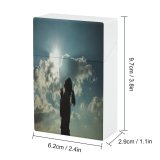 yanfind Cigarette Case Cheerful Fun Happiness Beach Lifestyles Young Recreational Silhouette Quarter Freedom Meditating Hard Plastic Crushproof Cigarette Case