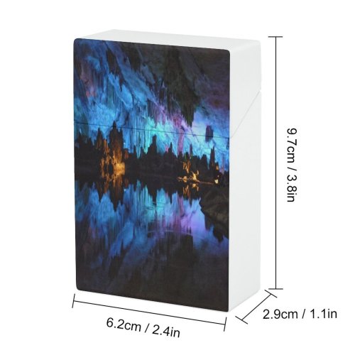 yanfind Cigarette Case Physical Outdoors Illuminated Reflection Architecture Built Cave Travel Digital Lake Structure Geography Hard Plastic Crushproof Cigarette Case