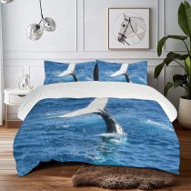 yanfind Bedding Set of 3 (1 Cover, 2 Bed Pillowcase Without Sheet)Images Ocean Tail Sea Wallpapers Free Pictures Australien Whale Wild Swim Duvet Cover personalization