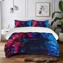 yanfind Bedding Set of 3 (1 Cover, 2 Bed Pillowcase Without Sheet)Images Night Glitter Darkness Wallpapers Future Neon Lights Strobist Duvet Cover personalization