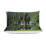 yanfind Bedding Set of 3 (1 Cover, 2 Bed Pillowcase Without Sheet)Fir Images Land Building Grassland Cabin Grass Plant Outdoors Tree Free Abies Duvet Cover personalization