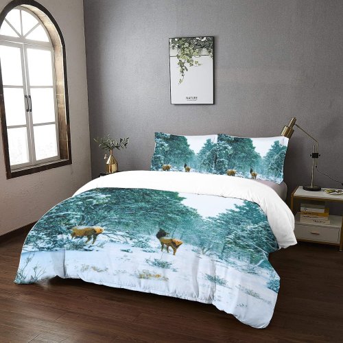 yanfind Bedding Set of 3 (1 Cover, 2 Bed Pillowcase Without Sheet)Fir Images Canyon Phone Snow Wallpapers Wildlife Plant Outdoors Tree Antelope Free Duvet Cover personalization
