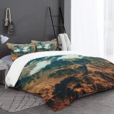 yanfind Bedding Set of 3 (1 Cover, 2 Bed Pillowcase Without Sheet)Images Land Landscape Aerial Wallpapers Outdoors Scenery Free Art Pictures Grey Duvet Cover personalization