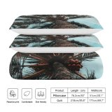 yanfind Bedding Set of 3 (1 Cover, 2 Bed Pillowcase Without Sheet)Bokeh Images Ocean Christmas HQ Wallpapers Plant Tree Free Palm Trip Duvet Cover personalization