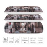 yanfind Bedding Set of 3 (1 Cover, 2 Bed Pillowcase Without Sheet)City Images Terminal Building Center Station Central Metropolis Wallpapers Architecture Airport Urban Duvet Cover personalization