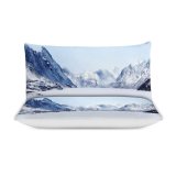 yanfind Bedding Set of 3 (1 Cover, 2 Bed Pillowcase Without Sheet)Images Landscape Snow Wallpapers Lake Outdoors Stock Free Pictures Frozen Purple Duvet Cover personalization