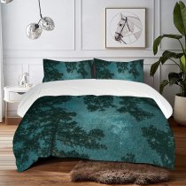 yanfind Bedding Set of 3 (1 Cover, 2 Bed Pillowcase Without Sheet)Images Night Flora Pine Milkyway Way Astronomy Sky Wallpapers Plant Travel Tree Duvet Cover personalization