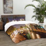 yanfind Bedding Set of 3 (1 Cover, 2 Bed Pillowcase Without Sheet)City Images Cathédrale Place Building Jean Paul Ii Canal Metropolis Notre Dame Wallpapers Boat Duvet Cover personalization
