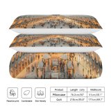 yanfind Bedding Set of 3 (1 Cover, 2 Bed Pillowcase Without Sheet)City Images Terminal Building Market Center Station Wallpapers Architecture Booths Travel Urban Duvet Cover personalization