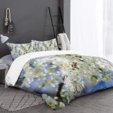 yanfind Bedding Set of 3 (1 Cover, 2 Bed Pillowcase Without Sheet)Images Ogorod Spring Petal Flowers Wallpapers Plant Garden Free Pictures Cherry Flower Duvet Cover personalization