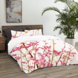yanfind Bedding Set of 3 (1 Cover, 2 Bed Pillowcase Without Sheet)Geranium Images Bouquet Petal Flowers Wallpapers Plant Pollen Free Summer Pictures Flower Duvet Cover personalization