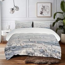 yanfind Bedding Set of 3 (1 Cover, 2 Bed Pillowcase Without Sheet)Images HQ Landscape Snow Wallpapers Outdoors Aircraft Arctic Winter Pictures Duvet Cover personalization