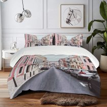 yanfind Bedding Set of 3 (1 Cover, 2 Bed Pillowcase Without Sheet)City Images Neighborhood Building HQ Lisbon Wallpapers Car Architecture Travel Urban Free Duvet Cover personalization