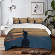 yanfind Bedding Set of 3 (1 Cover, 2 Bed Pillowcase Without Sheet)Images Public Wallpapers Outdoors States York Monument Sunlight Art Pictures Liberty Duvet Cover personalization