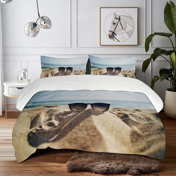 yanfind Bedding Set of 3 (1 Cover, 2 Bed Pillowcase Without Sheet)Images Monica Ocean Wallpapers Sea Santa Beach Travel Sunnies States Summer Pictures Duvet Cover personalization
