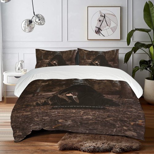 yanfind Bedding Set of 3 (1 Cover, 2 Bed Pillowcase Without Sheet)Cloak Images Fall Autumn Spain Wallpapers Horror Scary Piano Halloween Free Dark Duvet Cover personalization