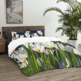 yanfind Bedding Set of 3 (1 Cover, 2 Bed Pillowcase Without Sheet)Images Ogorod Daffodil Spring Petal Flowers Public Wallpapers Plant Garden Tulip Pictures Duvet Cover personalization