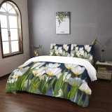 yanfind Bedding Set of 3 (1 Cover, 2 Bed Pillowcase Without Sheet)Images Ogorod Daffodil Spring Petal Flowers Public Wallpapers Plant Garden Tulip Pictures Duvet Cover personalization