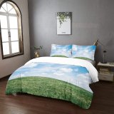 yanfind Bedding Set of 3 (1 Cover, 2 Bed Pillowcase Without Sheet)Images Minimal Minimalism Lawn Grassland Grass Sky Wallpapers Hill Outdoors Oaks Duvet Cover personalization