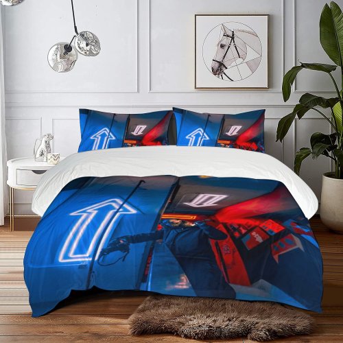yanfind Bedding Set of 3 (1 Cover, 2 Bed Pillowcase Without Sheet)City Images Shanghai Night Wallpapers Travel Urban Free Future Neon Alphabet Duvet Cover personalization