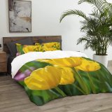 yanfind Bedding Set of 3 (1 Cover, 2 Bed Pillowcase Without Sheet)Images Ogorod Spring Flowers Wallpapers Plant Garden Tulip Stock Free Pictures Tulips Duvet Cover personalization