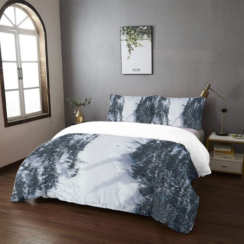 yanfind Bedding Set of 3 (1 Cover, 2 Bed Pillowcase Without Sheet)Fir Images Land Pine Snow Wallpapers Plant Outdoors Tree Free Abies Duvet Cover personalization