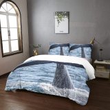 yanfind Bedding Set of 3 (1 Cover, 2 Bed Pillowcase Without Sheet)Images Ocean Whaletail Ma Tail Sea Wallpapers Pictures Birds Grey PNG Duvet Cover personalization