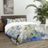 yanfind Bedding Set of 3 (1 Cover, 2 Bed Pillowcase Without Sheet)Images Ogorod Spring Petal Flowers Wallpapers Plant Garden Free Pictures Cherry Flower Duvet Cover personalization
