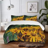 yanfind Bedding Set of 3 (1 Cover, 2 Bed Pillowcase Without Sheet)Bee Images Insect Petal Flowers Treasure Plant Asteraceae Pollen Stock Free Summer Duvet Cover personalization