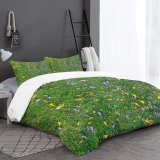 yanfind Bedding Set of 3 (1 Cover, 2 Bed Pillowcase Without Sheet)Images Land Grassland Wallpapers Clear Meadow Plant Outdoors Amatitlán Natural Scenic Flower Duvet Cover personalization
