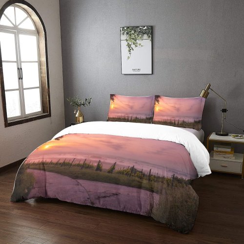 yanfind Bedding Set of 3 (1 Cover, 2 Bed Pillowcase Without Sheet)Images Landscape Sky Wallpapers Dusk Plant Outdoors Tree Scenery Stock Free Warm Duvet Cover personalization