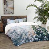 yanfind Bedding Set of 3 (1 Cover, 2 Bed Pillowcase Without Sheet)Fir Images Christmas Flora Pine Frost Landscape Snow Wallpapers Plant Outdoors Tree Duvet Cover personalization