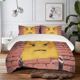 yanfind Bedding Set of 3 (1 Cover, 2 Bed Pillowcase Without Sheet)City Images Madface Blog Public Attitude Wallpapers Smile Urban Brick Rebel Hate Duvet Cover personalization
