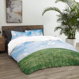 yanfind Bedding Set of 3 (1 Cover, 2 Bed Pillowcase Without Sheet)Images Minimal Minimalism Lawn Grassland Grass Sky Wallpapers Hill Outdoors Oaks Duvet Cover personalization