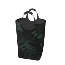 YANFIND Plants Plant Dark Story Swiss Instagram Growth Deliciosa Cheese Leaves Flora Texture Storage Organizer Foldable Bucket Washing Bin Dirty Clothes Bag For Home Bathroom Bedroom Dorm