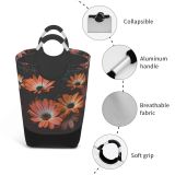 YANFIND Plants Floral Beautiful Delicate Flowers Blooming Flora Petals Art Bloom Blossom Flower Storage Organizer Foldable Bucket Washing Bin Dirty Clothes Bag For Home Bathroom Bedroom Dorm