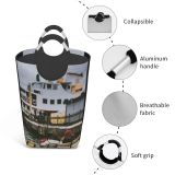 YANFIND Port Daylight Pier Travel Ferry Transportation Outdoors Harbor Benches Ship Watercraft System Storage Organizer Foldable Bucket Washing Bin Dirty Clothes Bag For Home Bathroom Bedroom Dorm