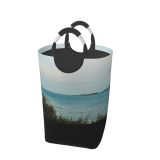 YANFIND Plants Mother Clouds Landscape Daylight Mountains Island Beach Growth Boat Outdoors Seashore Storage Organizer Foldable Bucket Washing Bin Dirty Clothes Bag For Home Bathroom Bedroom Dorm