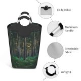 YANFIND Plants Park Forest Landscape Daylight Fern Outdoors Scenic Woods Fall Dawn Evergreen Storage Organizer Foldable Bucket Washing Bin Dirty Clothes Bag For Home Bathroom Bedroom Dorm