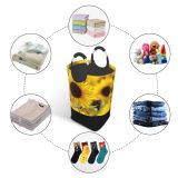 YANFIND Plants Focus Golden Beautiful Flowers Daytime Sunny Growth Sunflower Blooming Garden Outdoors Storage Organizer Foldable Bucket Washing Bin Dirty Clothes Bag For Home Bathroom Bedroom Dorm